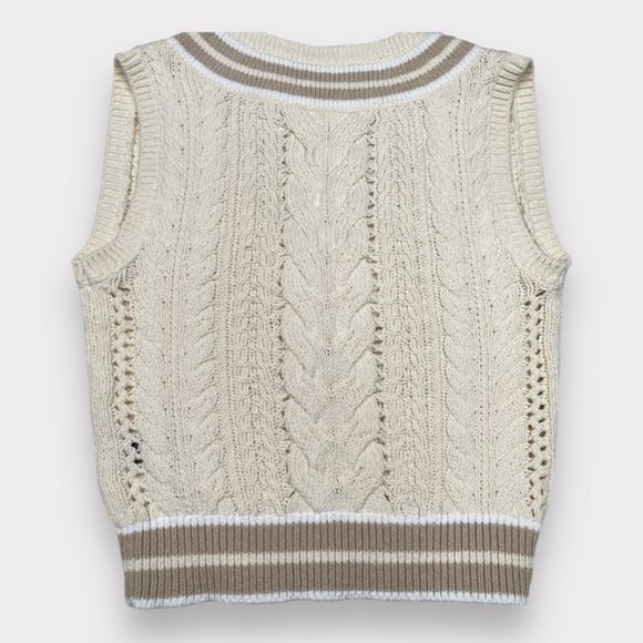 NWOT Rag & Bone Brandi Stripe Cable Knit Slim Vest Women's Size Small - Picture 13 of 14